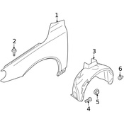 Volvo Fender Splash Shield - Genuine Volvo 31353951