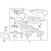 Volvo Door Mirror - Genuine Volvo 31371407