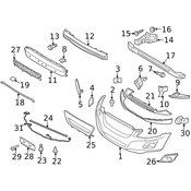 Volvo Bumper Grill Insert - Genuine Volvo 31290659