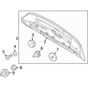 Volvo Spoiler Grommet - Genuine Volvo 31383778
