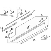 Volvo Body A-Pillar Trim Panel Insert - Genuine Volvo 31386575