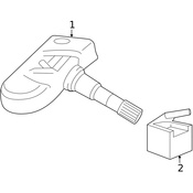 Volvo Tire Pressure Monitoring System Sensor Service Kit - Genuine Volvo 31400856