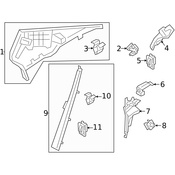 Volvo Interior Quarter Panel Trim Panel - Genuine Volvo 32132864