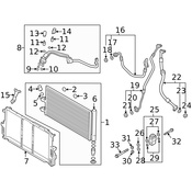 Volvo A/C Condenser Mount - Genuine Volvo 31410894