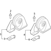 Volvo Horn Bracket - Genuine Volvo 31416722