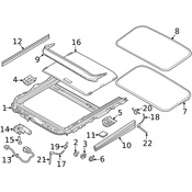 Volvo Sunroof Opening Trim - Genuine Volvo 31424080