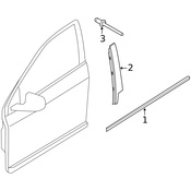Volvo Door Reveal Molding - Genuine Volvo 31424512