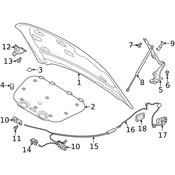 Volvo Hood Hinge - Genuine Volvo 31424538