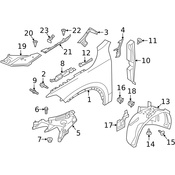 Volvo Fender Seal - Genuine Volvo 31424804