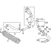 Volvo Turbocharger Intercooler Pipe - Genuine Volvo 32224396