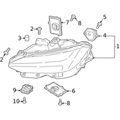 Volvo Headlight Control Module - Genuine Volvo 31434776