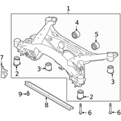 Volvo Suspension Subframe Bushing - Genuine Volvo 31437497