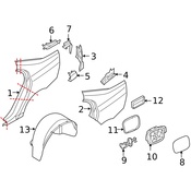 Volvo Fuel Filler Door - Genuine Volvo 31440247