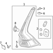 Volvo Tail Light Assembly - Genuine Volvo 32228915