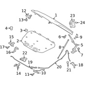 Volvo Hood Release Handle - Genuine Volvo 32234306
