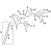 Volvo Body D-Pillar Trim Panel - Genuine Volvo 32244274