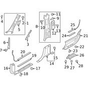 Volvo Body A-Pillar Trim Panel - Genuine Volvo 32244287