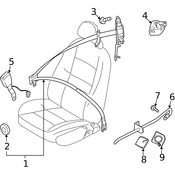 Volvo Seat Belt Anchor Plate Cover - Genuine Volvo 39885712