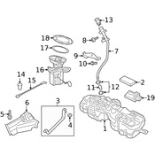 Volvo Fuel Tank Filler Neck Bracket - Genuine Volvo 31452249