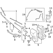 Volvo Windshield Wiper Arm - Genuine Volvo 31457315