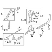 Volvo Door Pillar Post Trim Set - Genuine Volvo 31457497