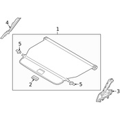 Volvo Cargo Cover Bracket - Genuine Volvo 31462681