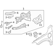 Volvo Fender Gusset - Genuine Volvo 31463422