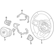 Volvo Steering Wheel Wiring Harness - Genuine Volvo 31467897