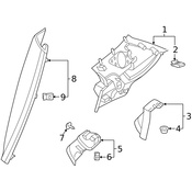 Volvo Body C-Pillar Trim Panel - Genuine Volvo 31469190