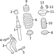 Volvo Coil Spring - Genuine Volvo 31476084