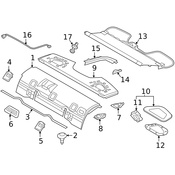 Volvo Back Glass Sunshade Bracket - Genuine Volvo 31484191