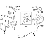 Volvo Battery Hold Down - Genuine Volvo 31651299
