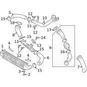 Volvo Turbocharger Intercooler Pipe - Genuine Volvo 31370955