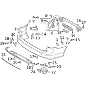 Volvo Bumper Molding Bracket - Genuine Volvo 31663028