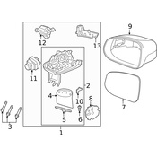 Volvo Door Mirror - Genuine Volvo 31663288