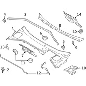 Volvo Cowl Insulator - Genuine Volvo 31688440