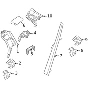 Volvo Body D-Pillar Trim Panel - Genuine Volvo 32132031