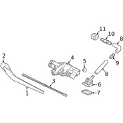 Volvo Back Glass Wiper Motor - Genuine Volvo 32342371