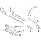 Volvo Back Glass Wiper Motor - Genuine Volvo 32342372