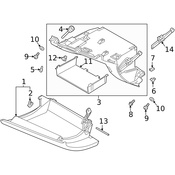Volvo Glove Box Storage Compartment - Genuine Volvo 32348252