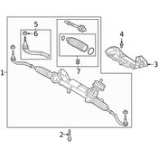 Volvo Rack and Pinion Assembly - Genuine Volvo 36003595