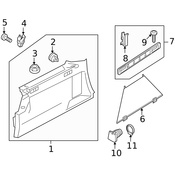 Volvo Interior Quarter Panel Trim Panel - Genuine Volvo 39809593