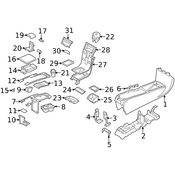 Volvo Console Armrest Cover - Genuine Volvo 39816542