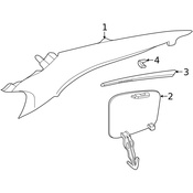 Volvo Back Glass Sunshade Bracket - Genuine Volvo 39818374