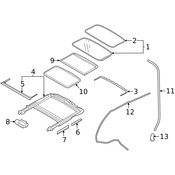 Volvo Sunroof Opening Trim - Genuine Volvo 39822748