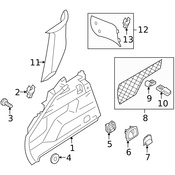 Volvo Interior Quarter Panel Trim Panel Storage Compartment - Genuine Volvo 39832474