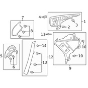 Volvo Interior Quarter Panel Trim Panel - Genuine Volvo 39835250