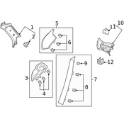 Volvo Body D-Pillar Trim Panel - Genuine Volvo 39835267