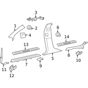 Volvo Body A-Pillar Trim Panel - Genuine Volvo 39838690