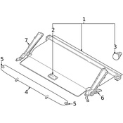 Volvo Cargo Cover Bracket - Genuine Volvo 39841513
